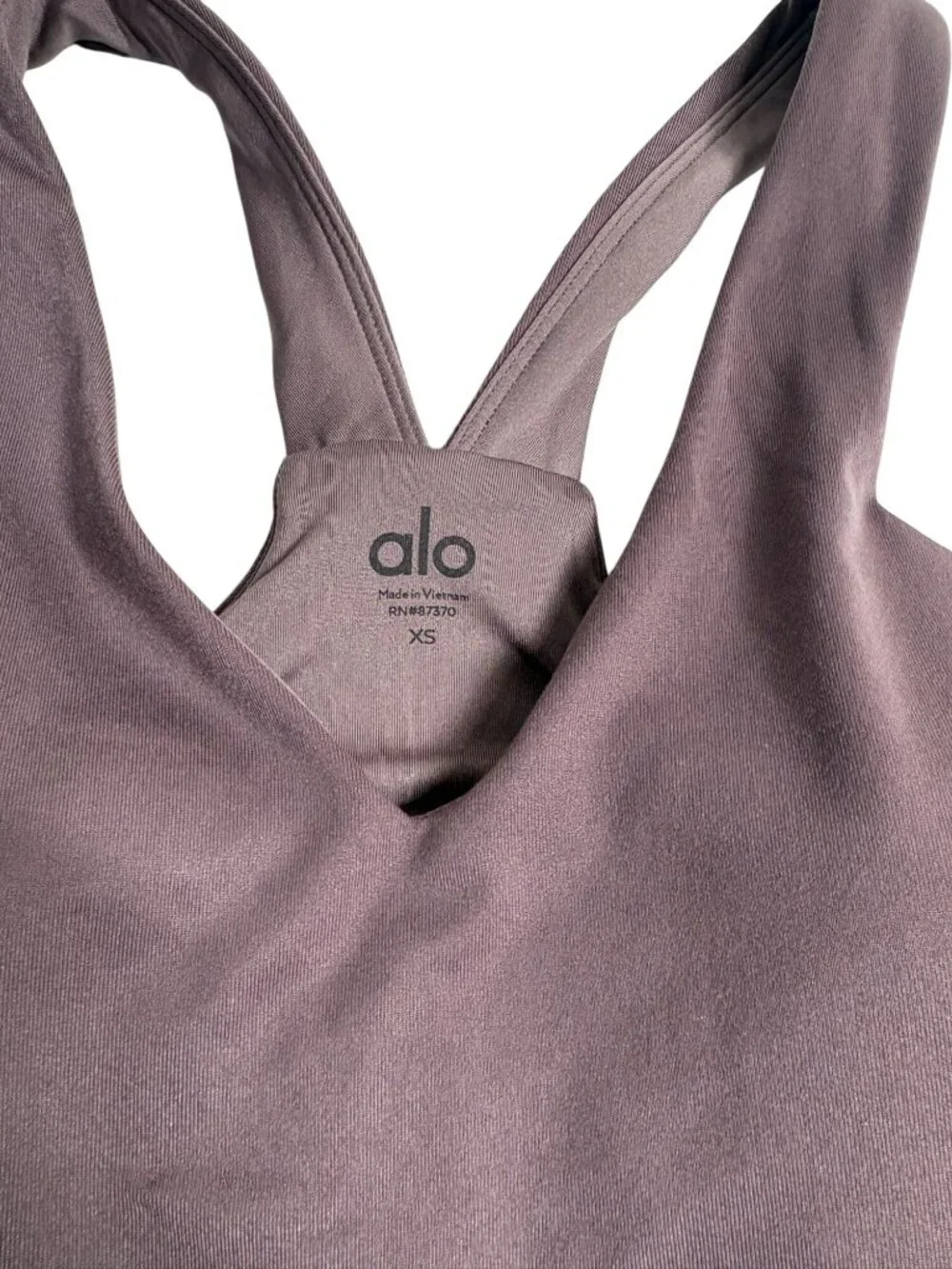 ALO Yoga Airbrush Real Bra Tank Top in Raisinette